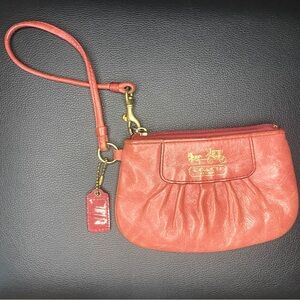 COACH Wristlet Salmon colored leather wallet wristlet